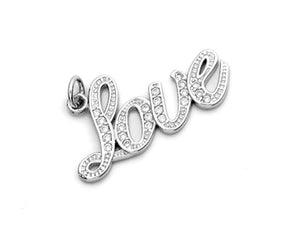 RHODIUM PLATED PENDANT WITH ZIRCONIA