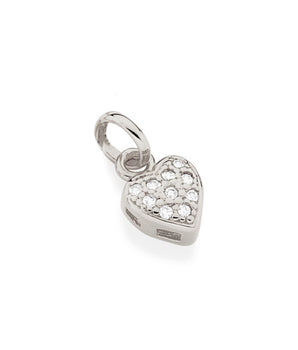 RHODIUM PLATED PENDANT WITH ZIRCONIA