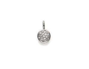 RHODIUM PLATED PENDANT WITH ZIRCONIA