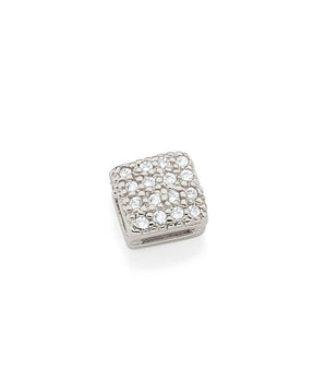 RHODIUM PLATED PENDANT WITH ZIRCONIA