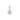 RHODIUM PLATED PENDANT WITH ZIRCONIA