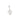 RHODIUM PLATED PENDANT WITH ZIRCONIA