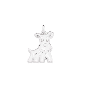RHODIUM PLATED KID'S PENDANT WITH CRYSTAL