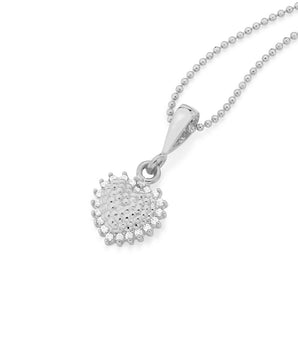 RHODIUM PLATED PENDANT WITH ZIRCONIA