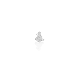 RHODIUM PLATED PENDANT WITH ZIRCONIA