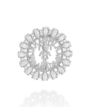 RHODIUM MY BELOVED DAUGHTER PENDANT