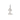 RHODIUM KID'S LETTER PENDANT