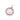 RHODIUM TEDDY BEAR FACE PENDANT IN PINK