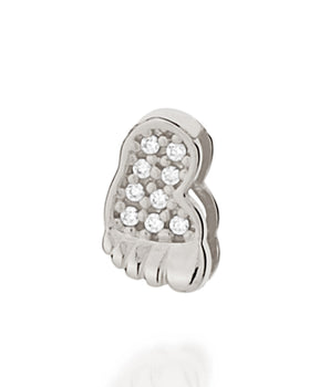 RHODIUM PLATED PENDANT WITH ZIRCONIA