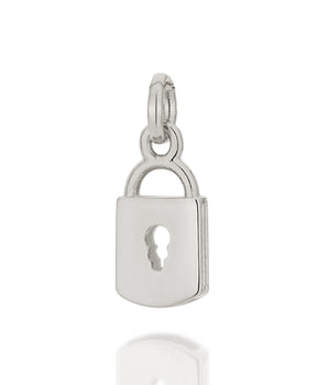 RHODIUM LOCK PENDANT