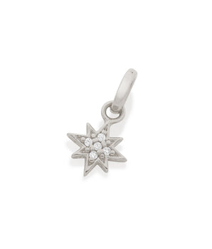 RHODIUM EIGHT POINT STAR PENDANT