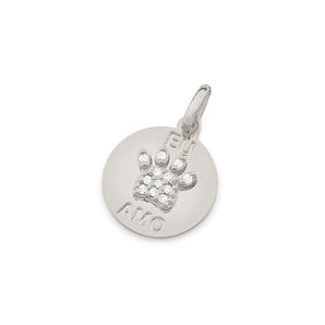 RHODIUM EU AMO PETS (I LOVE PETS) PENDANT