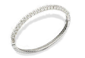 RHODIUM PLATED BRACELET WITH ZIRCONIA