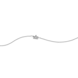 RHODIUM PLATED BRACELET WITH ZIR