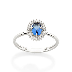 PLATINUM TOGETHER AGAIN RING IN BLUE
