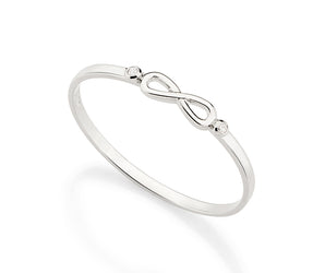 PLATINUM STUDDED FOREVER SKINNY RING