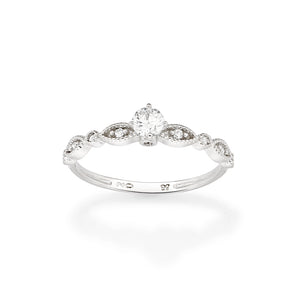 PLATINUM PLATED SOLITARY RING
