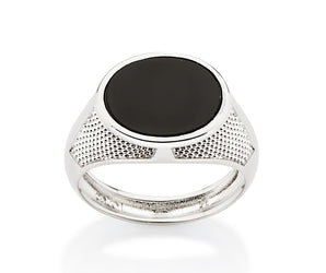 mens PLATINUM ONYX RING