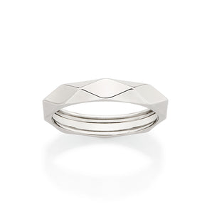PLATINUM GEOMETRIC WEDDING BAND