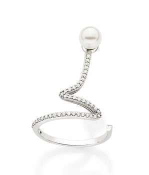 PLATINUM MODERN WEDDING MAXI RING