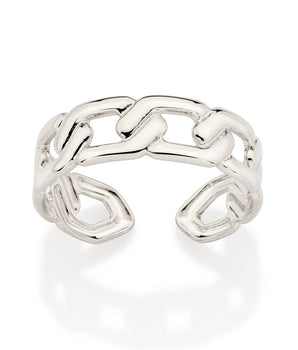 PLATINUM CHAIN ADJUSTABLE RING