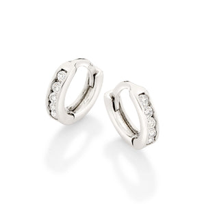 PLATINUM PLATED RING EARRING