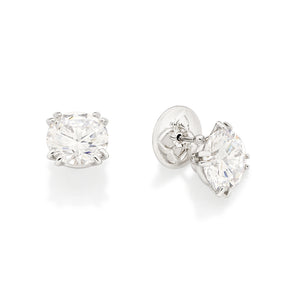 PLATINUM SMALL LIGHT BUTTON EARRINGS