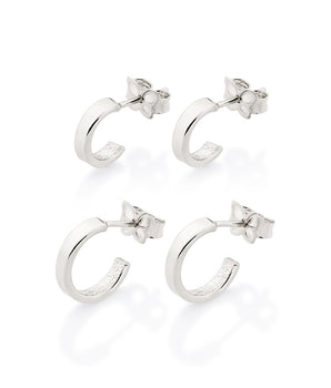 PLATINUM SOLID HUGGIE EARRINGS KIT