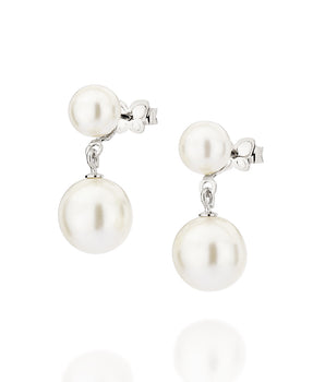 PLATINUM FOREVER AND ALWAYS DANGLY EARRINGS