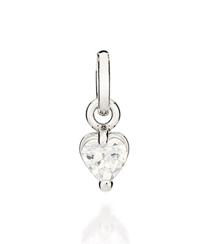 PLATINUM WHITE HEART PENDANT