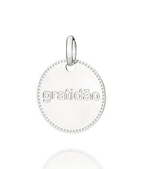 PLATINUM GRATIDÃO (GRATITUDE) CIRCLE PENDANT