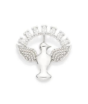 PLATINUM STUDDED HOLY SPIRIT PENDANT