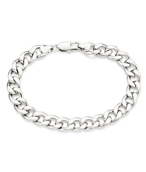 PLATINUM MEN'S THICK CABLE LINK BRACELET