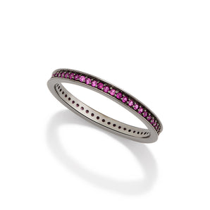 BLACK RHODIUM RING WITH ZIRCONIA