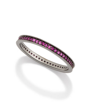 BLACK RHODIUM RING WITH ZIRCONIA