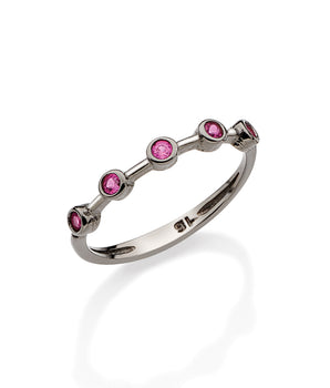 BLACK RHODIUM RING WITH ZIRCONIA