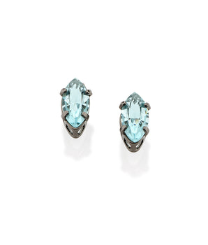 BLACK RHODIUM EARRING WITH CRYSTAL
