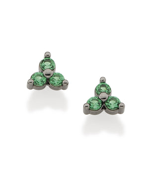 BLACK RHODIUM EARRING WITH ZIRCONIA