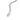 BLACK RHODIUM CHAIN WITH ZIRCONIA