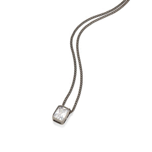 BLACK RHODIUM CHAIN WITH ZIRCONIA