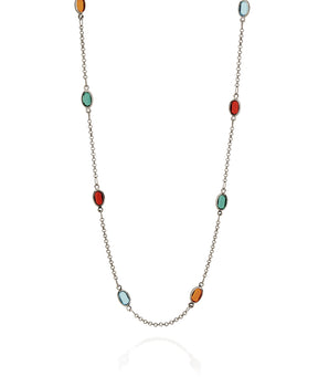 BLACK RHODIUM CHAIN WITH CRYSTAL