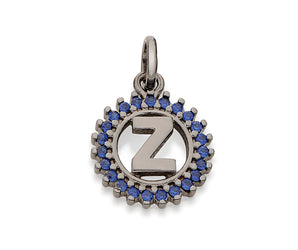 BLACK RHODIUM PENDANT WITH ZIRCONIA