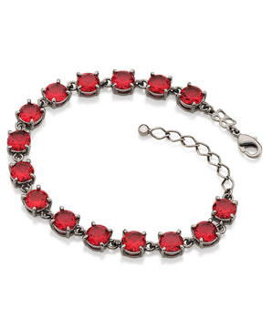 BLACK RHODIUM BRACELET WITH CRYSTAL