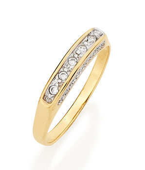 GOLD RING WITH ZIRCONIA