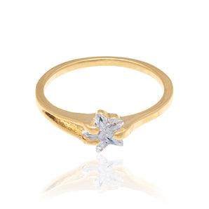 GOLD RING WITH ZIRCONIA