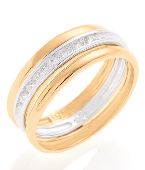 GOLD RING WITH ZIRCONIA