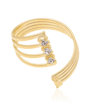 GOLD RING WITH CRYSTAL