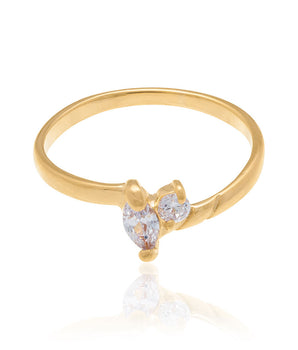 GOLD RING WITH ZIRCONIA