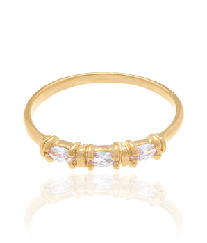GOLD RING WITH ZIRCONIA