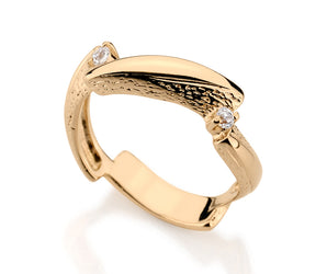 GOLD RING WITH ZIRCONIA